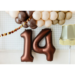 Balon foliowy Cyfra ''4'', 86cm, mocca