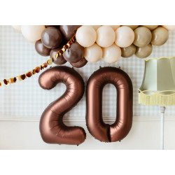 Balon foliowy Cyfra ''2'', 86cm, mocca