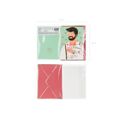 Kartka z pinem Groom, 10.5x15 cm