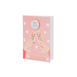 Kartka z pinem Bride Team, 10.5x15 cm