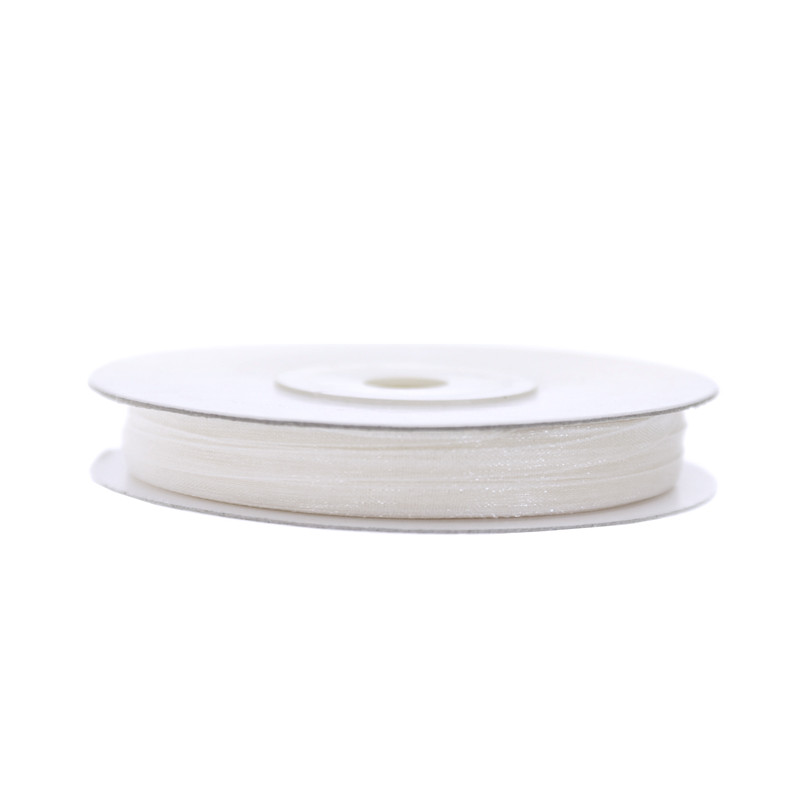 Tasiemka szyfonowa, biały, 3mm/50m (1 szt. / 50 mb.)