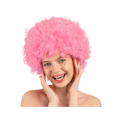 Peruka Afro, jasny róż