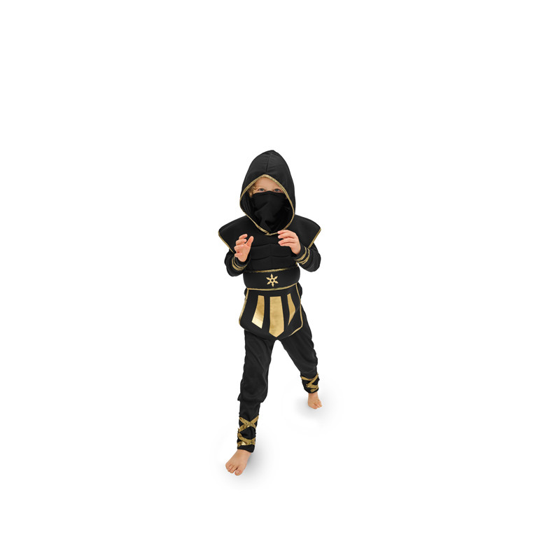 Strój Ninja, czarny, rozmiar 96-116 cm