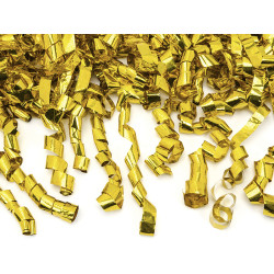 Tuba z serpentynami, złoty, 60cm