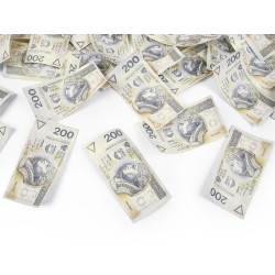 Tuba z banknotami 200 PLN, 60cm