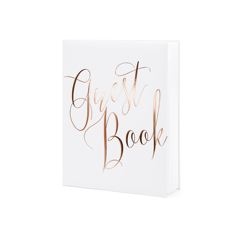 Księga Gości Guest book, 20x24,5cm, biały, 22 kartki