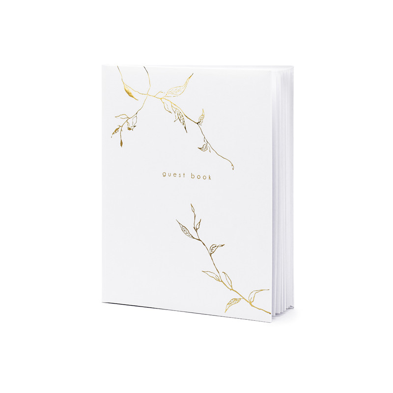 Księga Gości Guest book, 20x24,5cm, biały, 22 kartki